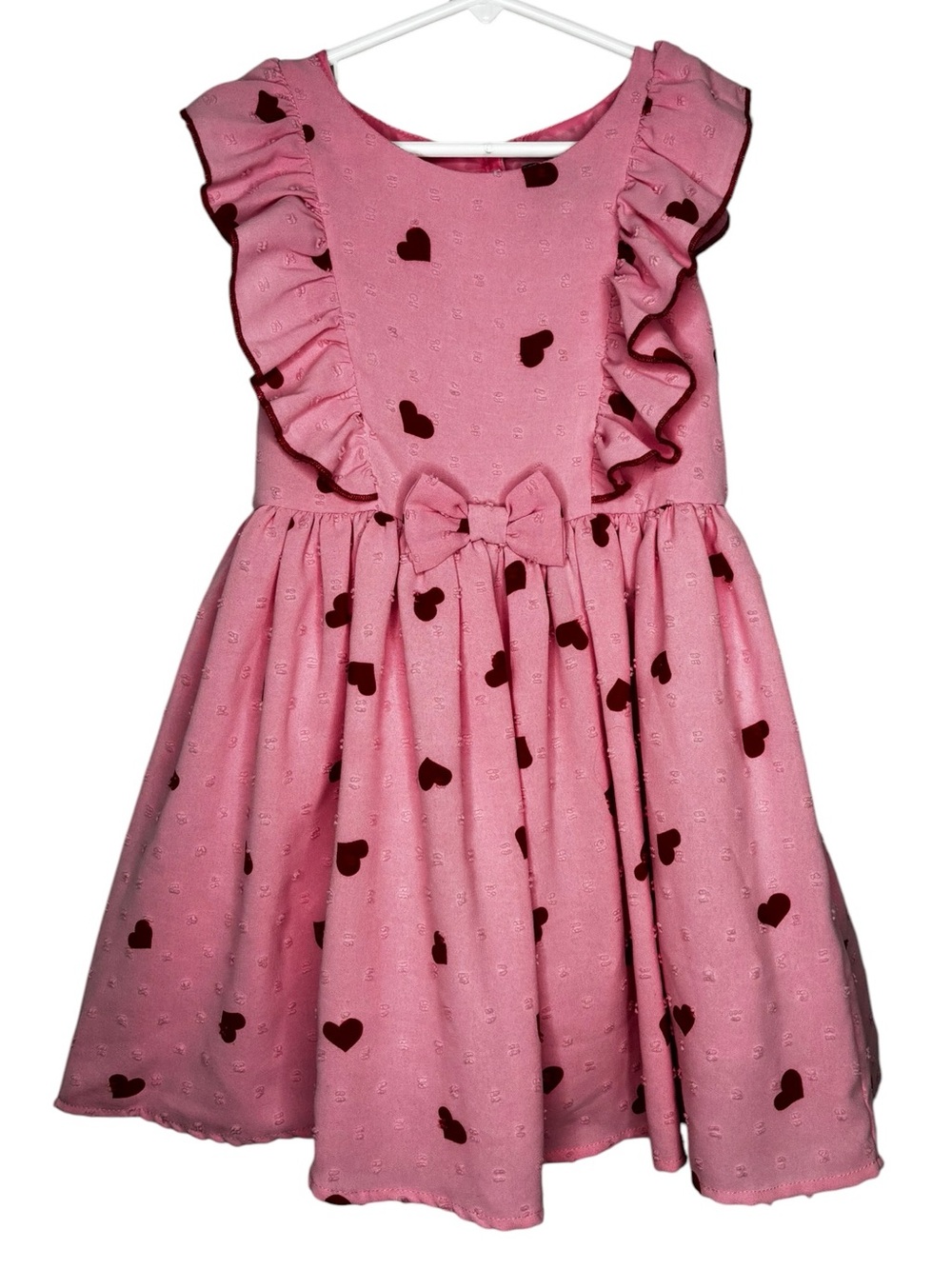 Lilt Little Girls Pink Red Heart Sleeveless Dress Valentines Dance Size 6